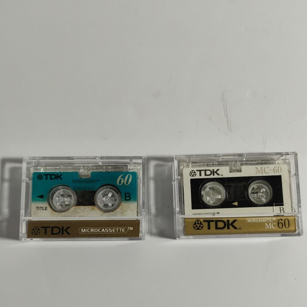 TDK MC-60 Microcassette (Japan) Set Of 2